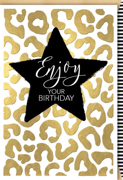 Geburtstag - Glückwunschkarte im Format 11,5 x 17 cm mit Umschlag - Enjoy your Birthday - Verlag Dominique