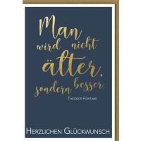 Geburtstag Glückwunschkarte mit Umschlag Man wird...