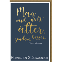 Geburtstag Glückwunschkarte mit Umschlag Man wird...