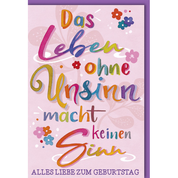 Geburtstag Glückwunschkarte mit Umschlag Alles Gute zum Geburtstag