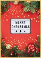 Weihnachten - Flashlight - Soundkarte und Lichtkarte im Format 14,8 x 21,0 cm - "Merry Christmas"