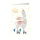 Geburtstag Skorpions Art - Glückwunschkarte im Format 11,5 x 17 cm mit Umschlag - Lama auf Rollschuhen - mit Goldfolie