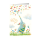 Geburtstag Skorpions Art - Glückwunschkarte im Format 11,5 x 17 cm mit Umschlag - Elefant, Blumen - mit Goldfolie