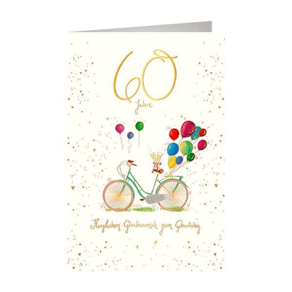 60. Geburtstag Skorpion`s Art – Karte mit Umschlag - mit Goldfolie