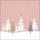 Weihnachten – Servietten Lunch – Napkin Lunch – Format: 33 x 33 cm – 3-lagig – 20 Servietten pro Packung –  Midnight Trees Rose FSC Mix