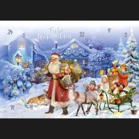 Adventskalender Glückwunschkarte im Format 16 x 21...