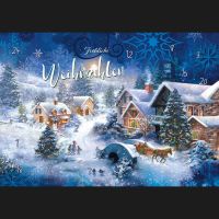Adventskalender A5 Glückwunschkarte im Format 16 x...