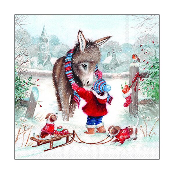 Weihnachten Servietten Lunch Napkin Lunch Format: 33 x 33 cm 3-lagig 20 Servietten Keeping Warm