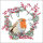 Weihnachten – Servietten Lunch – Napkin Lunch – Format: 33 x 33 cm – 3-lagig – 20 Servietten pro Packung – Robin In Wreath FSC Mix