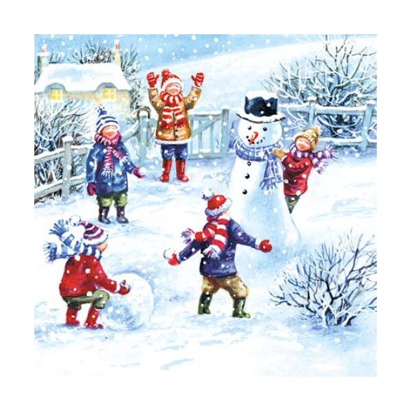 Weihnachten Servietten 25 x 25 cm 20 Servietten 3-lagig Snowfun FSC Mix Schneespaß