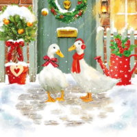 Weihnachten Cocktail Servietten 25 x 25 cm 3-lagig 15...