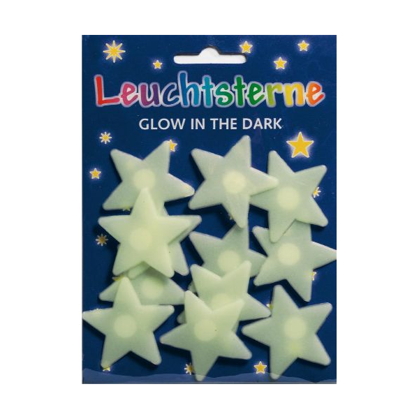 Leucht-Sticker 12 Sterne - Leuchtsterne - Glow in the dark