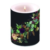 Kerze gross – Candle Big – Format: Ø 12 cm x 10 cm – Brenndauer: 75 Std. - 1 Kerze pro Packung - Eucalyptus Black – Eukalyptus schwarz