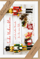 Weihnachten - Nature Cards Handmade - Glückwunschkarte im Format 11,5 x 17 cm mit Briefumschlag – Nussknacker