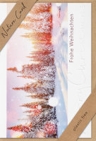 Weihnachten - Nature Cards Handmade - Glückwunschkarte im Format 11,5 x 17 cm mit Briefumschlag – Winterszenerie