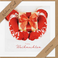 Weihnachten - Nature Cards Handmade - Glückwunschkarte im Format 15,5 x 15,5 cm mit Briefumschlag - Frohe Weihnachten und ein gutes neues Jahr