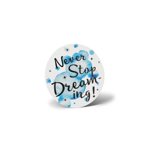 Allgemeine Wünsche Stand-Up-Greetings Grußkarte mit Umschlag 10 x 10 cm Never stop dreaming Karten zum aufstellen