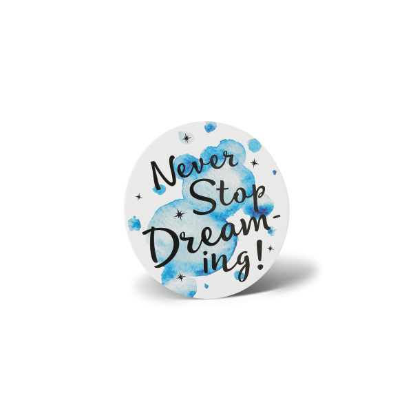 Allgemeine Wünsche Stand-Up-Greetings Grußkarte mit Umschlag 10 x 10 cm Never stop dreaming Karten zum aufstellen