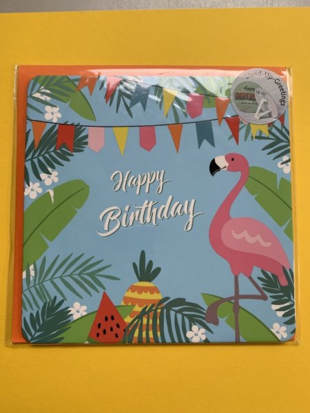 Geburtstag – Stand-Up-Greetings – Glückwunschkarte im Format 15 x 15 cm  - Aufstellbar  - "Happy Birthday"