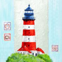 Servietten Lunch Leuchtturm Coast maritim 33x33cm 20...