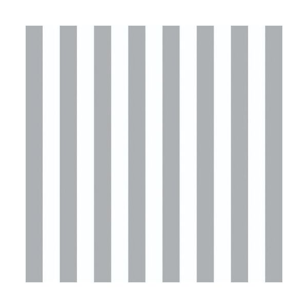 Servietten Lunch weiße und silberne graue Streifen Stripes Silver 33x33cm 20 Servietten