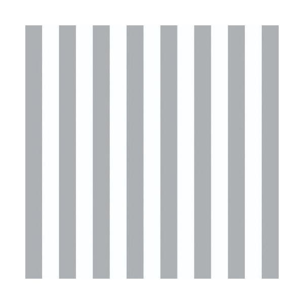 Servietten Lunch weiße und silberne graue Streifen Stripes Silver 33x33cm 20 Servietten