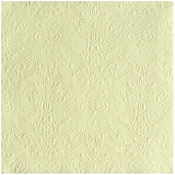 Servietten Format: 33 x 33 cm 3-lagig mit Prägung 15 Servietten Elegance Cream Cream mit Prägung
