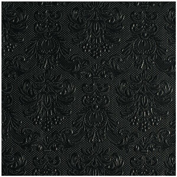 Servietten Lunch 33 x 33 cm 3-lagig 15 Servietten mit Prägung Elegance Black schwarz