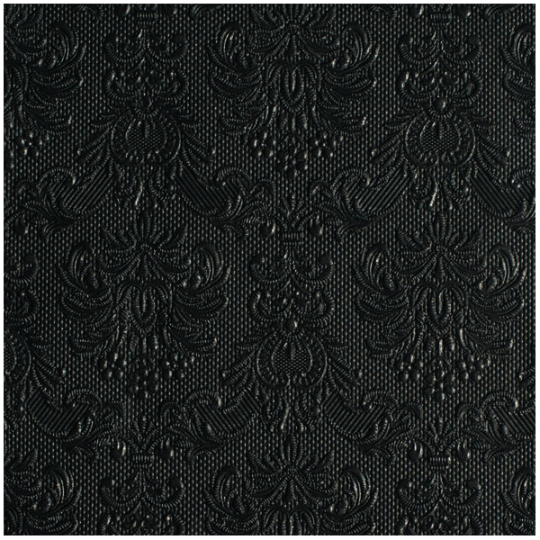 Servietten Lunch 33 x 33 cm 3-lagig 15 Servietten mit Prägung Elegance Black schwarz