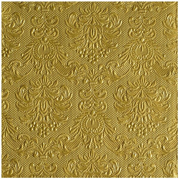 Servietten Lunch 33 x 33 cm 3-lagig mit Prägung 15 Servietten Elegance Gold edel