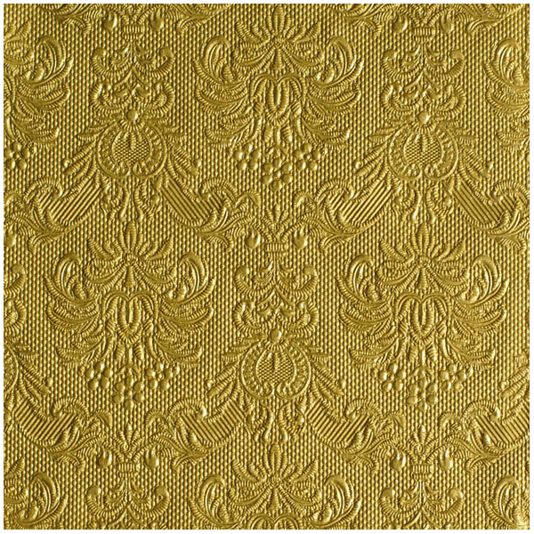 Servietten Lunch 33 x 33 cm 3-lagig mit Prägung 15 Servietten Elegance Gold edel