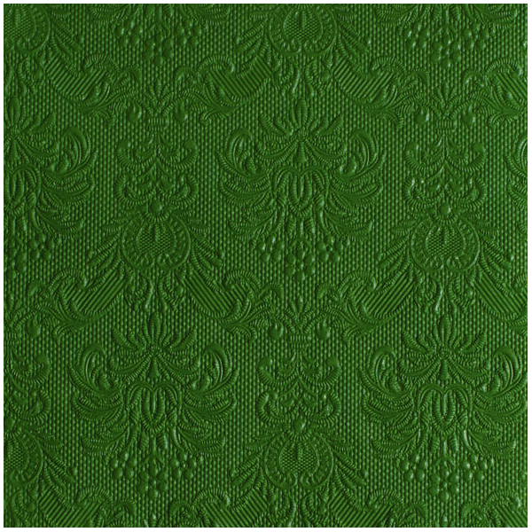 Servietten Lunch 33 x 33 cm 3-lagig mit Prägung 15 Servietten Elegance Dark Green dunkelgrün