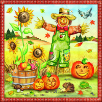 Herbst Servietten 33 x 33 cm 3-lagig 20 Servietten...