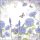 Servietten Lunch – Napkin Lunch – Format: 33 x 33 cm – 3-lagig – 20 Servietten pro Packung - Purple Wildflowers – Lila Wildblumen und Schmetterlinge - Ambiente