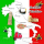 Servietten Lunch Italien Flagge Nationalservietten 33x33 cm 20 Servietten Bella Italia