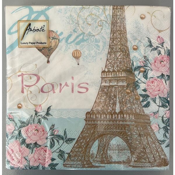 Servietten Lunch 33 x 33 cm 3-lagig 20 Servietten Toujours Paris Eifelturm Frankreich