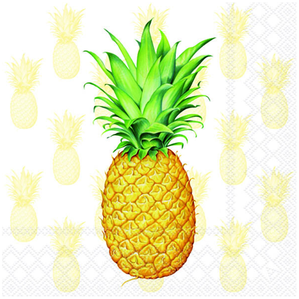 Servietten Lunch 33 x 33 cm 3-lagig 20 Servietten Tropical Fruit Ananas