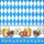 Servietten Lunch 33 x 33 cm 3-lagig 20 Servietten Oktoberfest Bayernraute blau-weiß