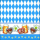 Servietten Lunch 33 x 33 cm 3-lagig 20 Servietten Oktoberfest Bayernraute blau-weiß