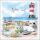 A Servietten Lunch Napkin Lunch Format: 33 x 33 cm 3-lagig 20 Servietten Seals On Beach Seehunde am Strand Leuchtturm