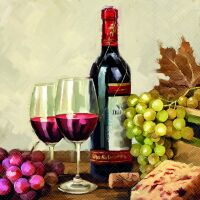 Servietten Lunch 33 x 33 cm 3-lagig 20 Servietten Wine...