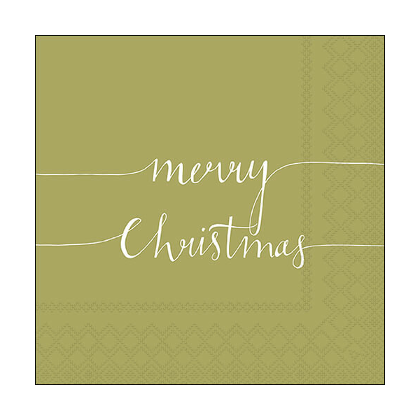 Weihnachten Servietten Lunch Napkin Lunch Format: 33 x 33 cm 3-lagig 20 Servietten Christmas Note Gold