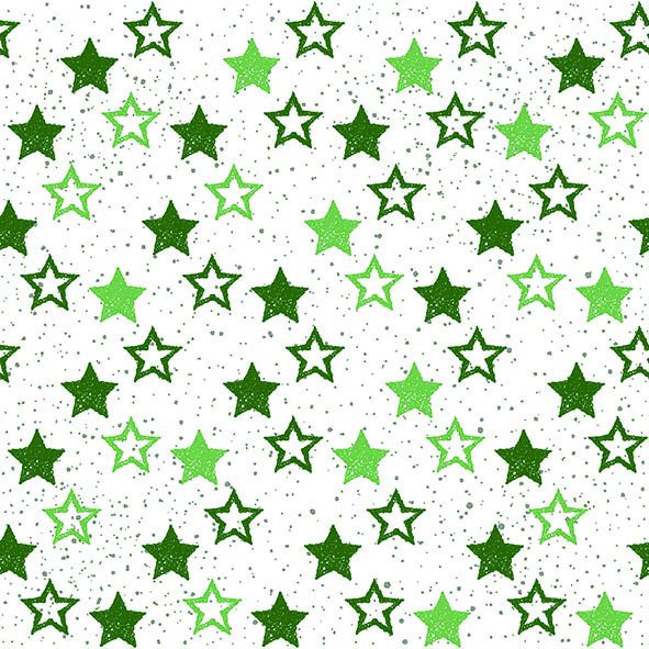 Weihnachten – Servietten Lunch – Napkin Lunch – Format: 33 x 33 cm – 3-lagig – 20 Servietten pro Packung – Stars All Over Green - überall Sterne grün