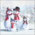 Weihnachten Cocktail Servietten 25 x 25 cm 3-lagig 15 Servietten Snowman With Hat Schneeman mit Hut