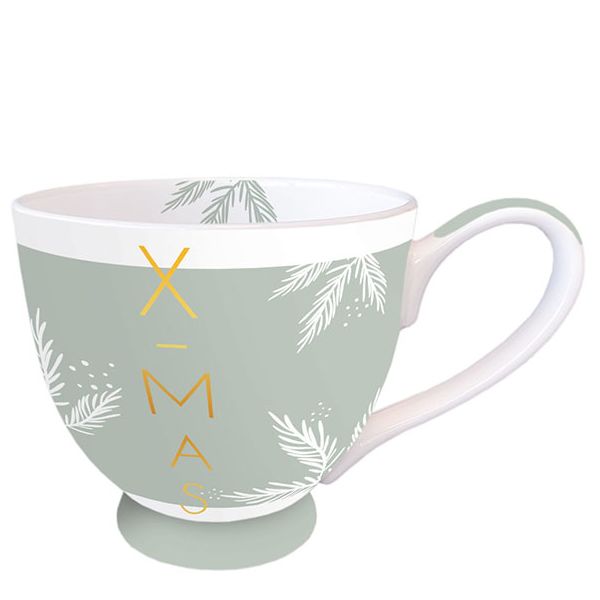 Weihnachten Becher Tasse 0.45 L h 10cm, Ø 10cm X-Mas Green