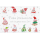 Weihnachten 4 Styles Glückwunschkarte mit Umschlag Weihnachtsmützen und Symbole