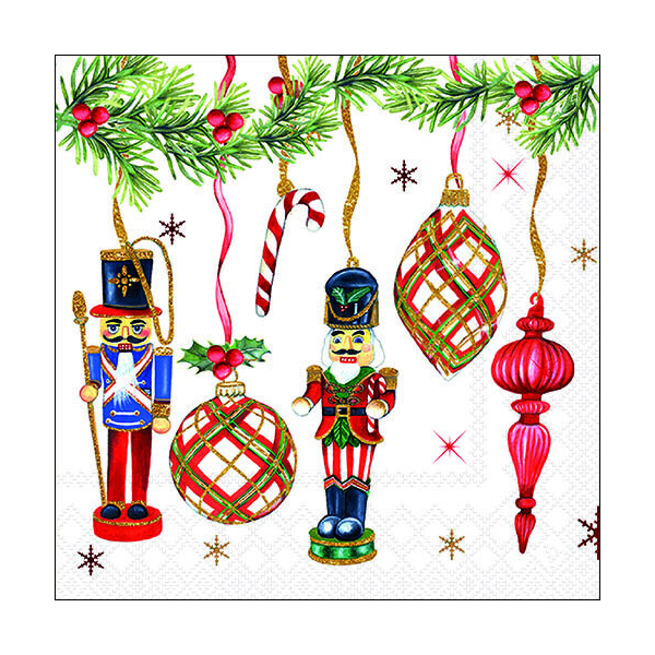 Weihnachten Servietten Lunch Napkin Lunch Format: 33 x 33 cm 3-lagig 20 Servietten Nutcrackers Decoration Nussknacker dekoration