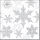 Weihnachten – Servietten Lunch – Napkin Lunch – Format: 33 x 33 cm – 3-lagig – 20 Servietten pro Packung – Snow Crystals Silver FSC Mix