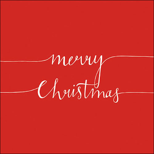 Weihnachten – Servietten Lunch – Napkin Lunch – Format: 33 x 33 cm – 3-lagig – 20 Servietten pro Packung – Christmas Note Red FSC Mix