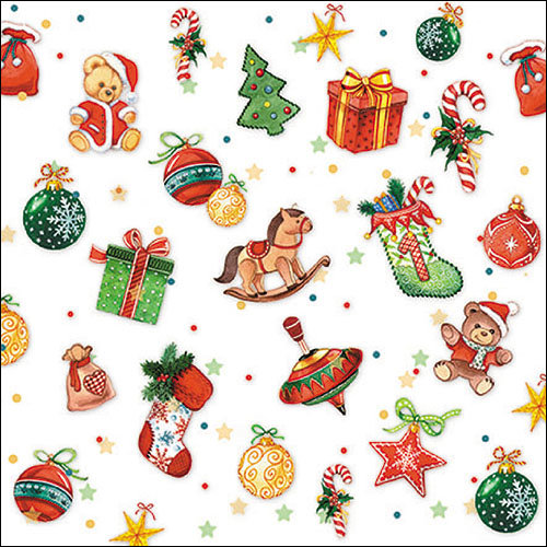 Weihnachten – Servietten Lunch – Napkin Lunch – Format: 33 x 33 cm – 3-lagig – 20 Servietten pro Packung – Tree Decorations FSC Mix